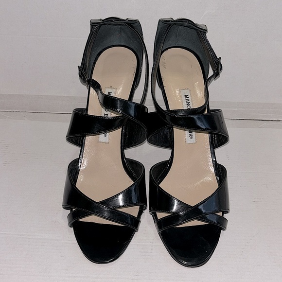 Manolo Blahnik Ginkoballo black patent leather - Picture 3 of 12